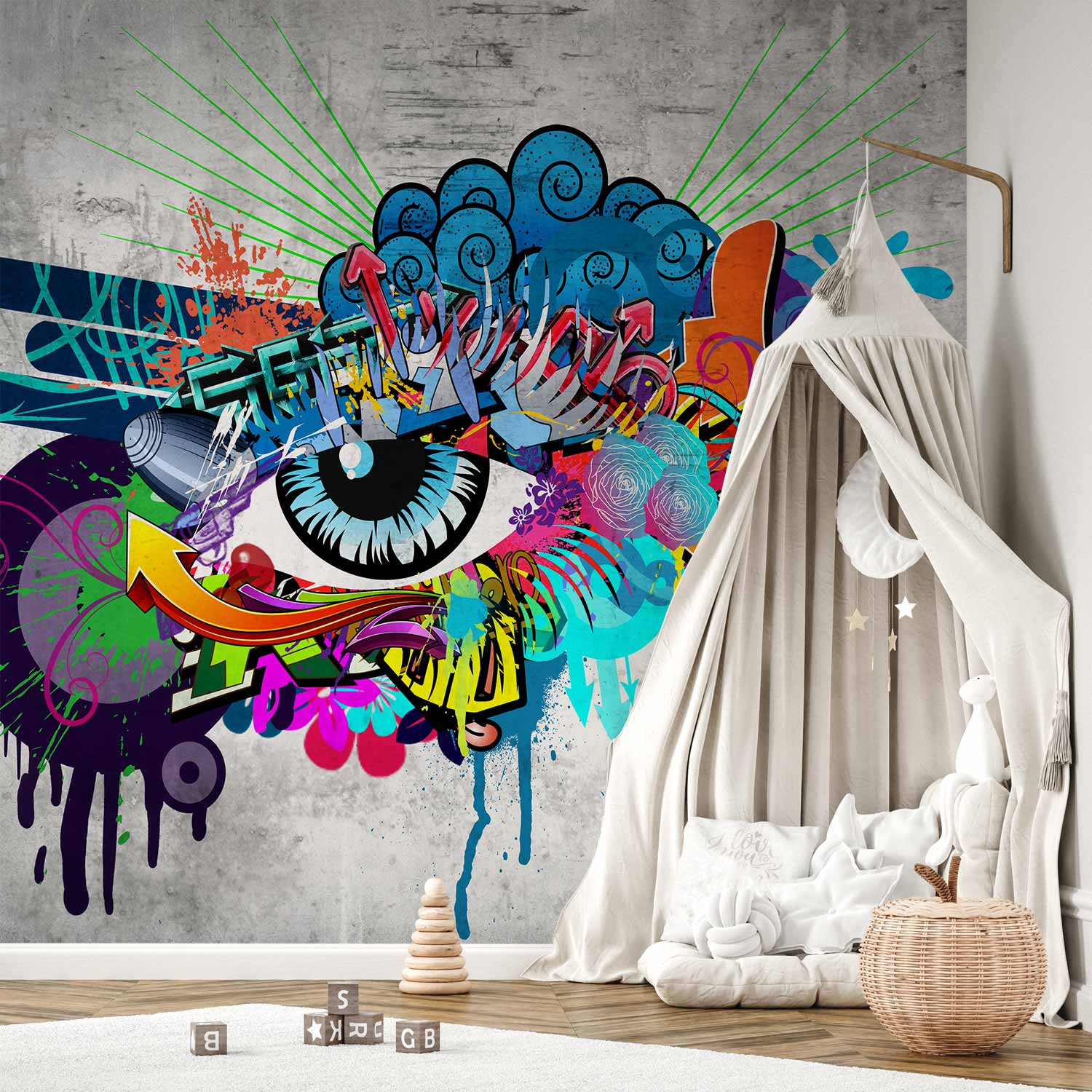 Fototapete - Graffiti eye