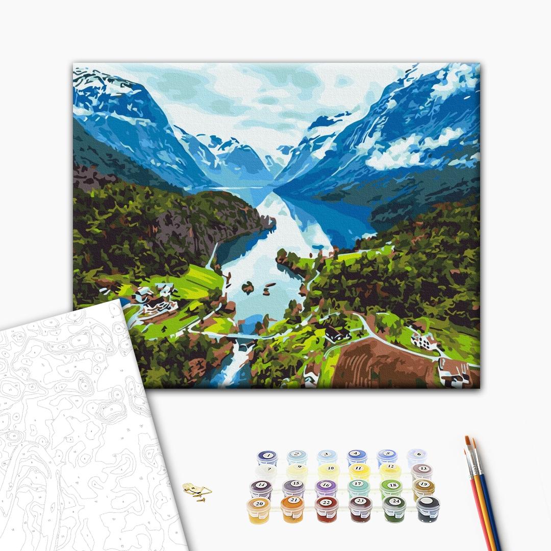 Malen nach Zahlen - Alpine valley