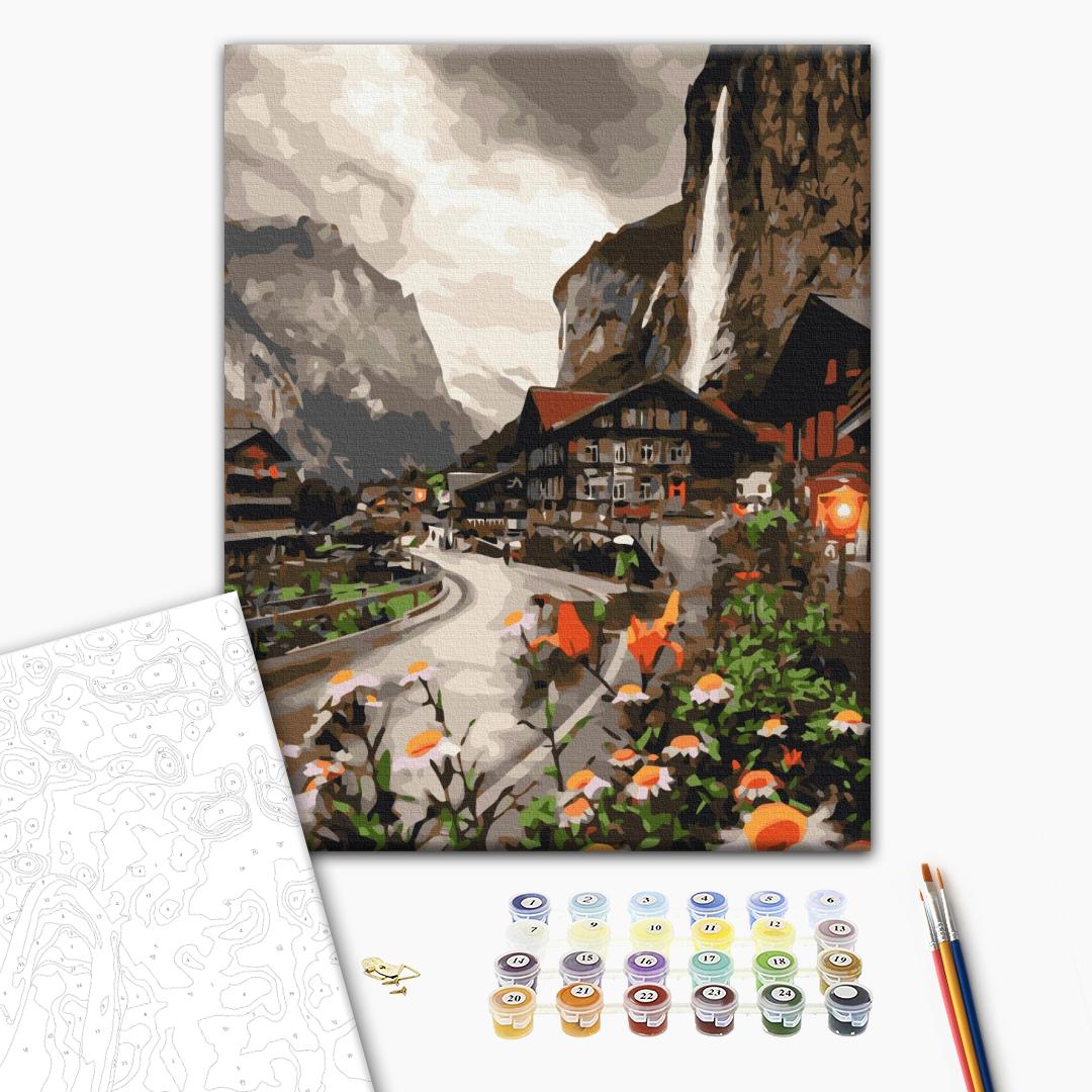 Malen nach Zahlen - Swiss town