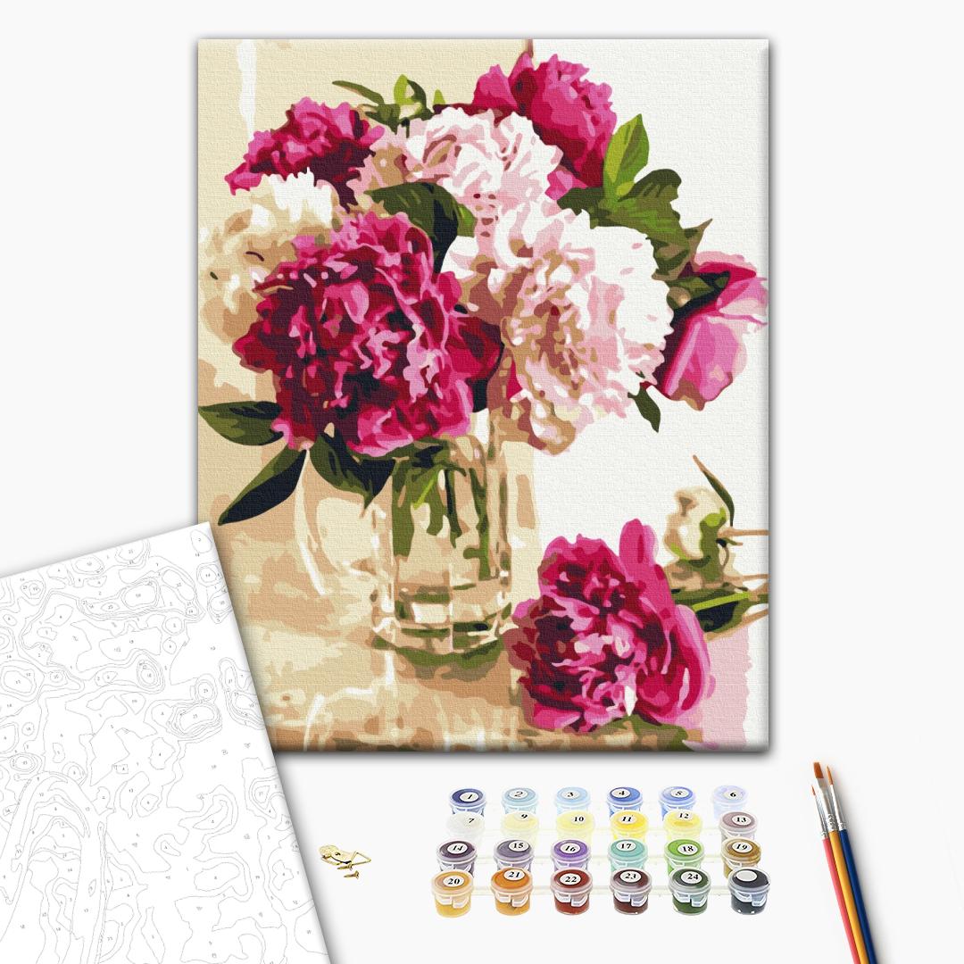 Malen nach Zahlen - Composition with peonies
