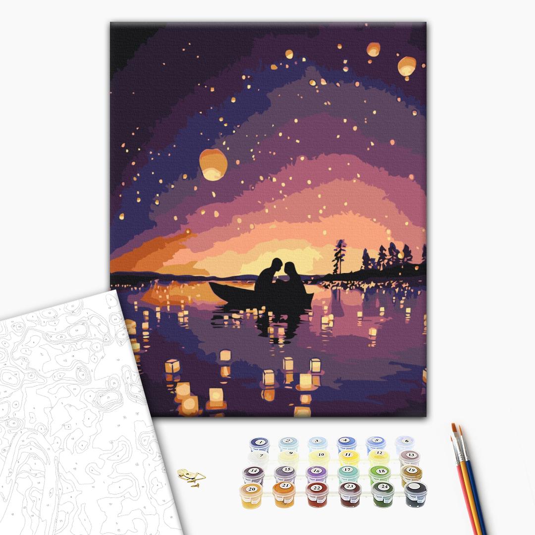 Malen nach Zahlen - A date in the light of lanterns