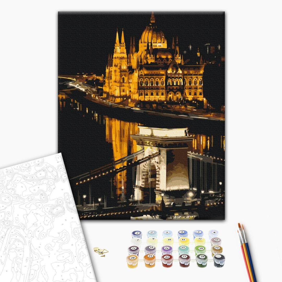 Malen nach Zahlen - Budapest at night
