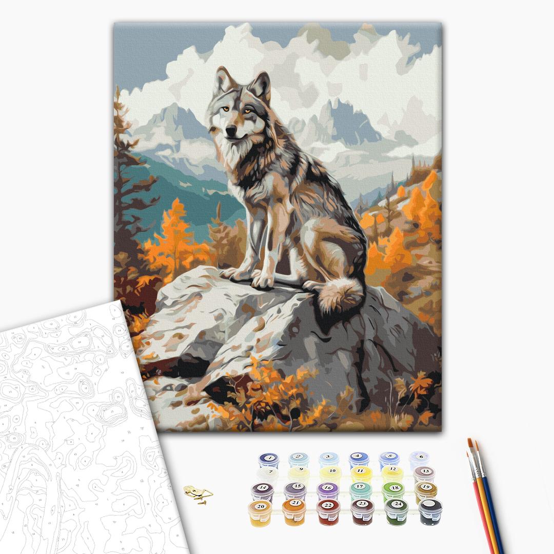 Malen nach Zahlen - Mountain wolf