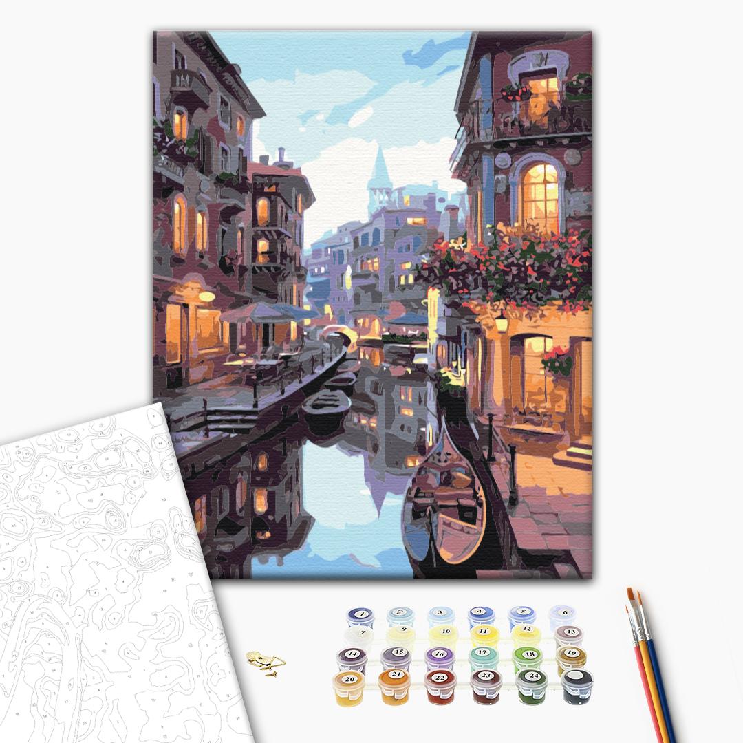 Malen nach Zahlen - Venetian canals