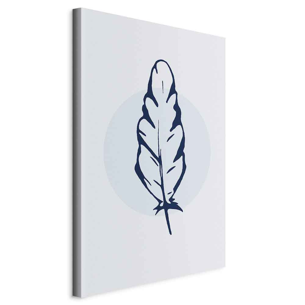 Leinwandbild - Blue Feather (1 Part) Vertical
