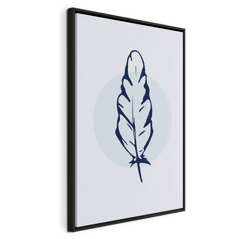 Leinwandbild - Blue Feather (1 Part) Vertical