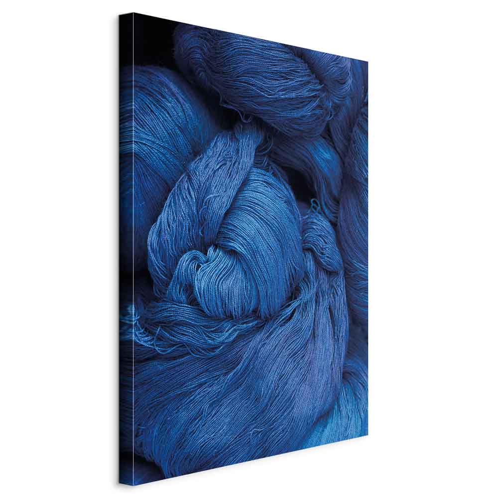 Leinwandbild - Blue Worsted (1 Part) Vertical