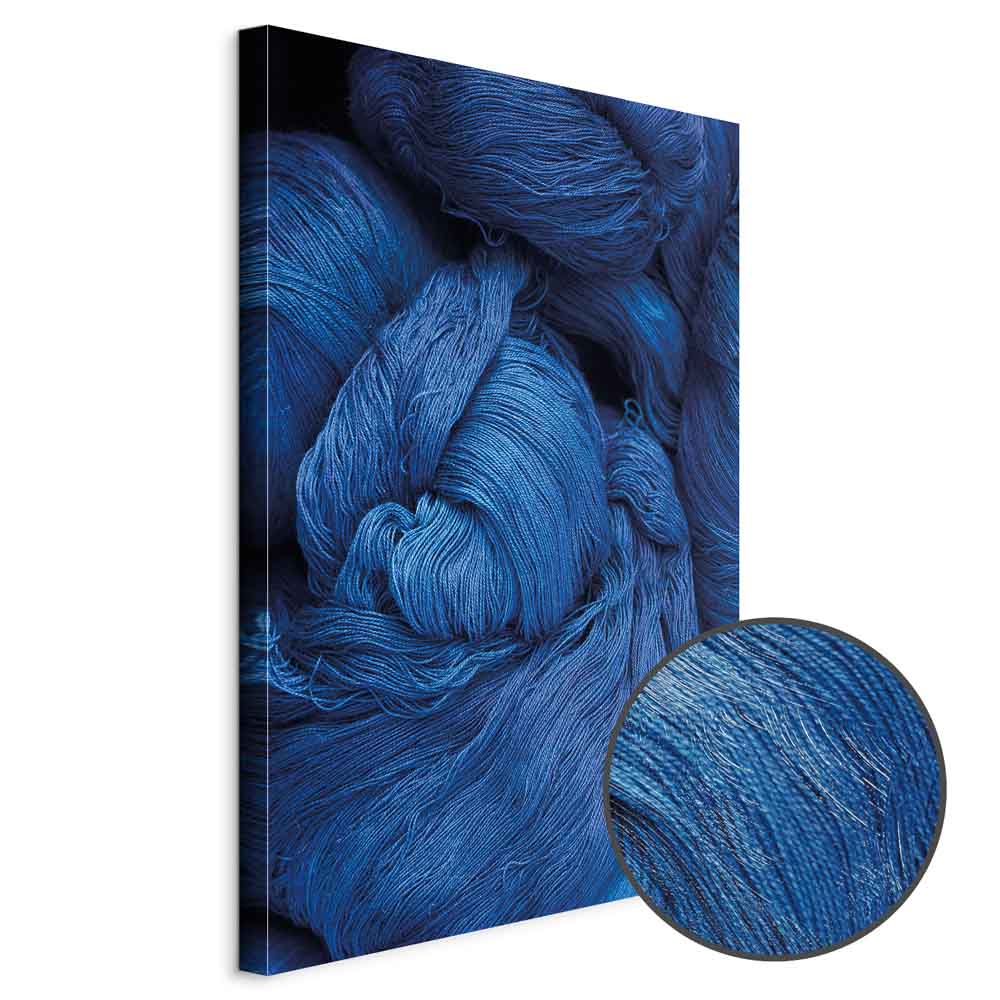 Leinwandbild - Blue Worsted (1 Part) Vertical