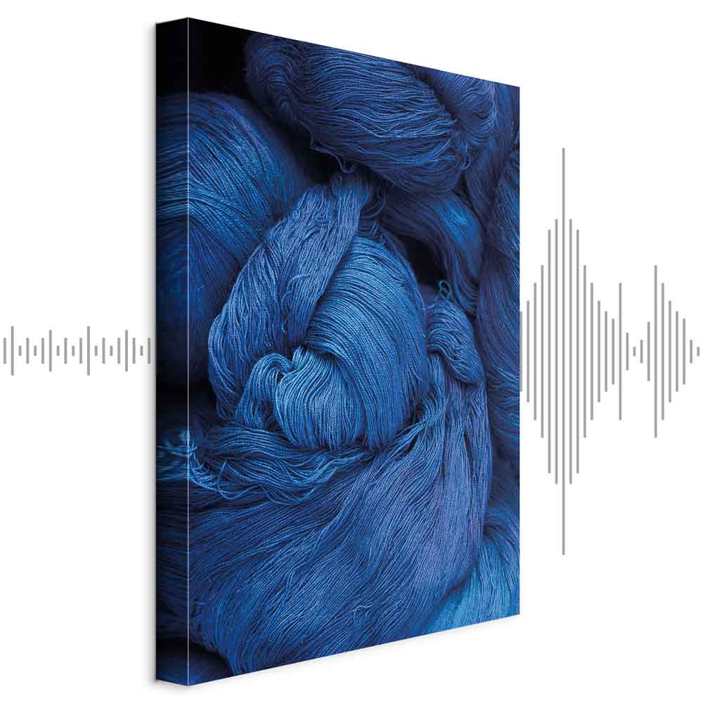 Leinwandbild - Blue Worsted (1 Part) Vertical