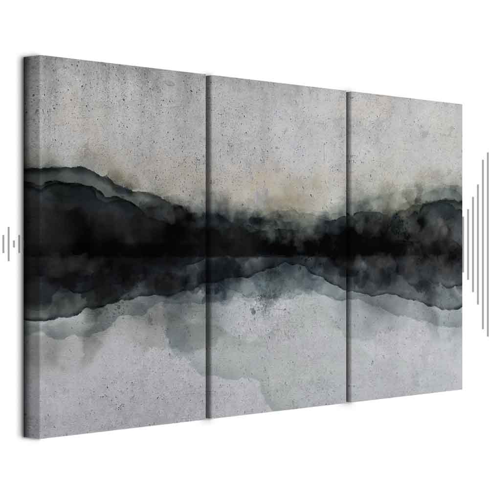 Leinwandbild - Mountain Surface of the Lake (3 Parts)