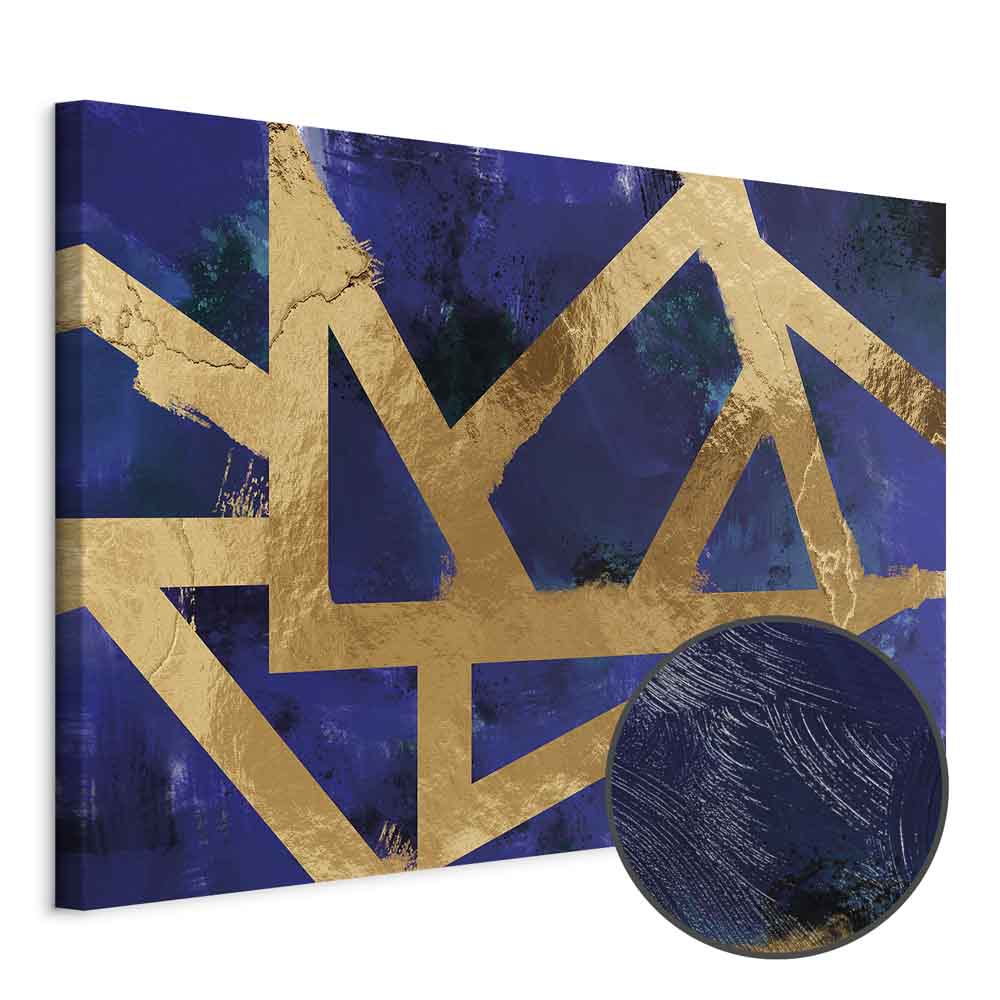 Leinwandbild - Golden Geometry (1 Part) Wide