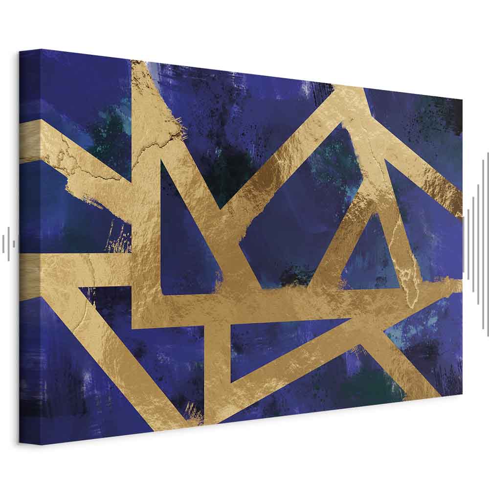 Leinwandbild - Golden Geometry (1 Part) Wide