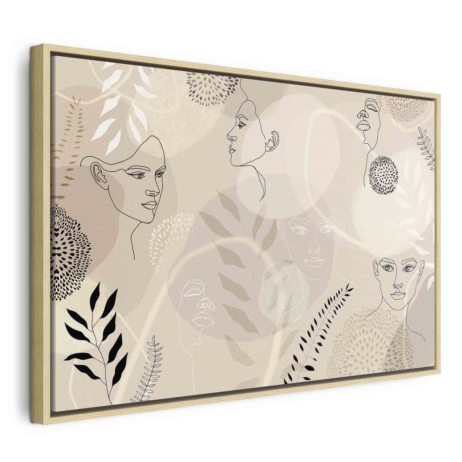 Leinwandbild - Feminine line art