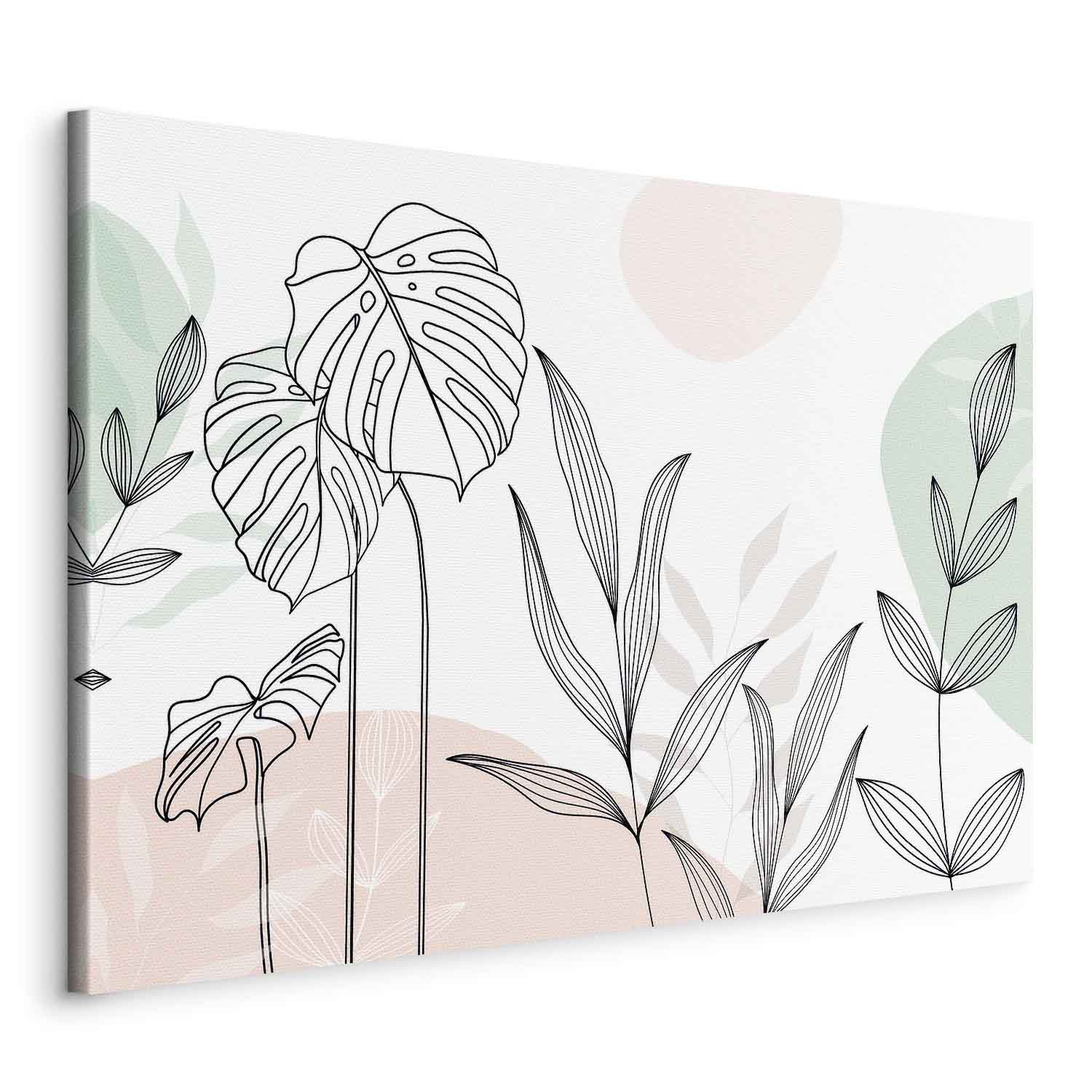 Leinwandbild - Pastel line art