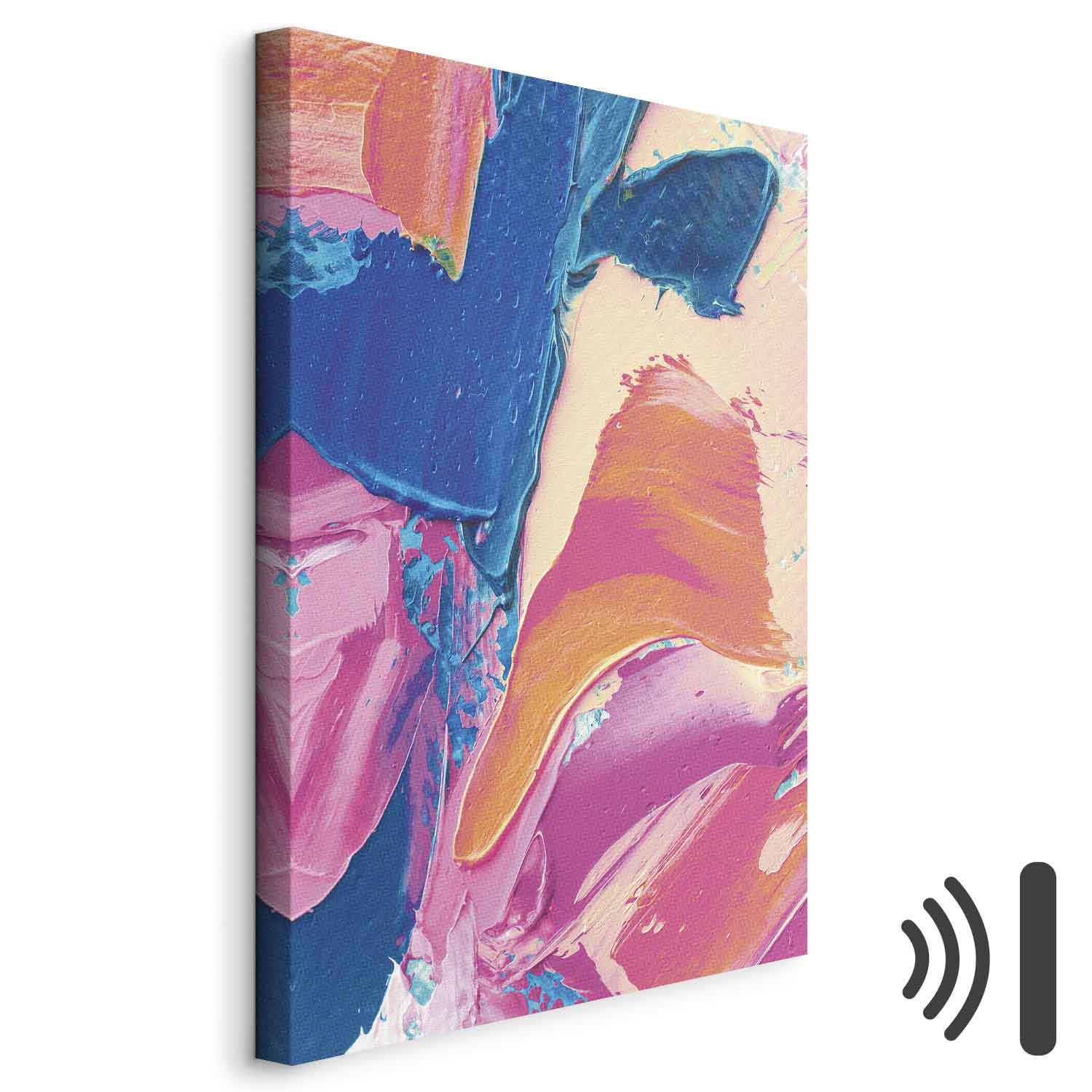 Leinwandbild - Energetic Shapes - Dynamic Oil Paint Composition on Canvas