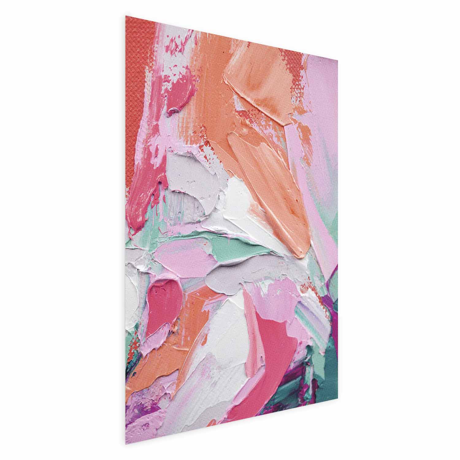 Poster - Pink Palette - vibrant shades of pink, orange, and green on canvas