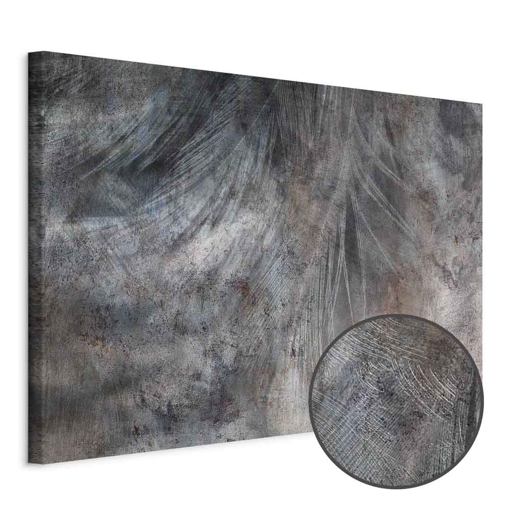 Leinwandbild - Grey Feather (1 Part) Wide