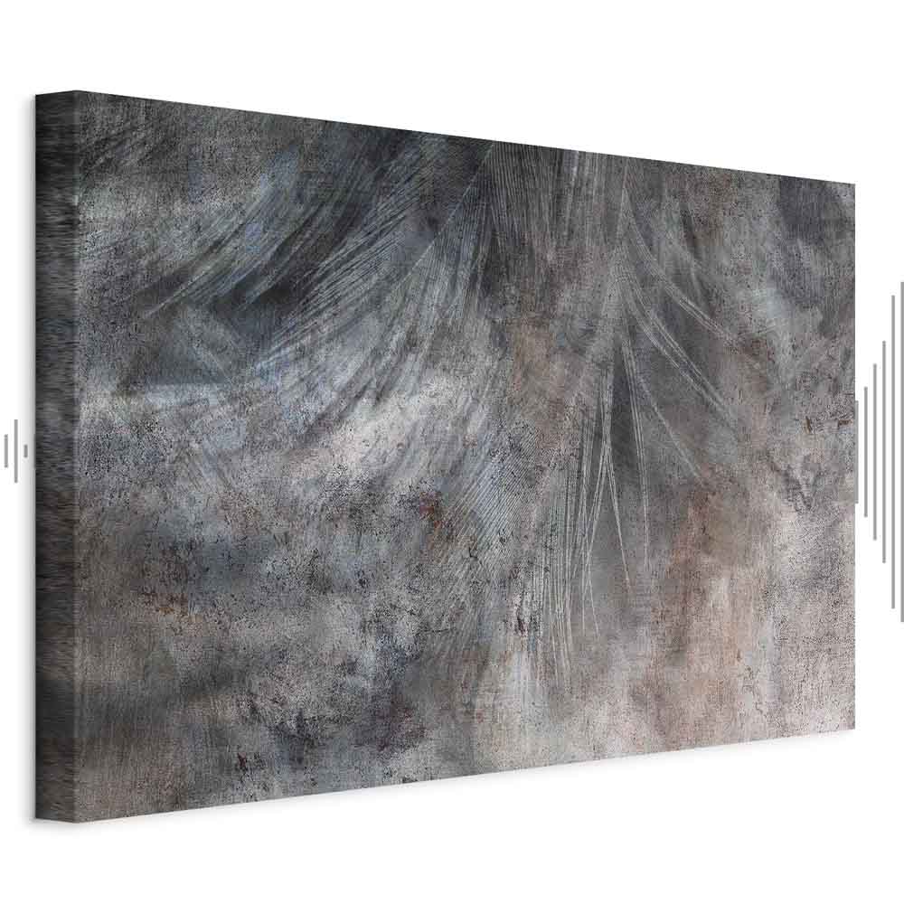 Leinwandbild - Grey Feather (1 Part) Wide