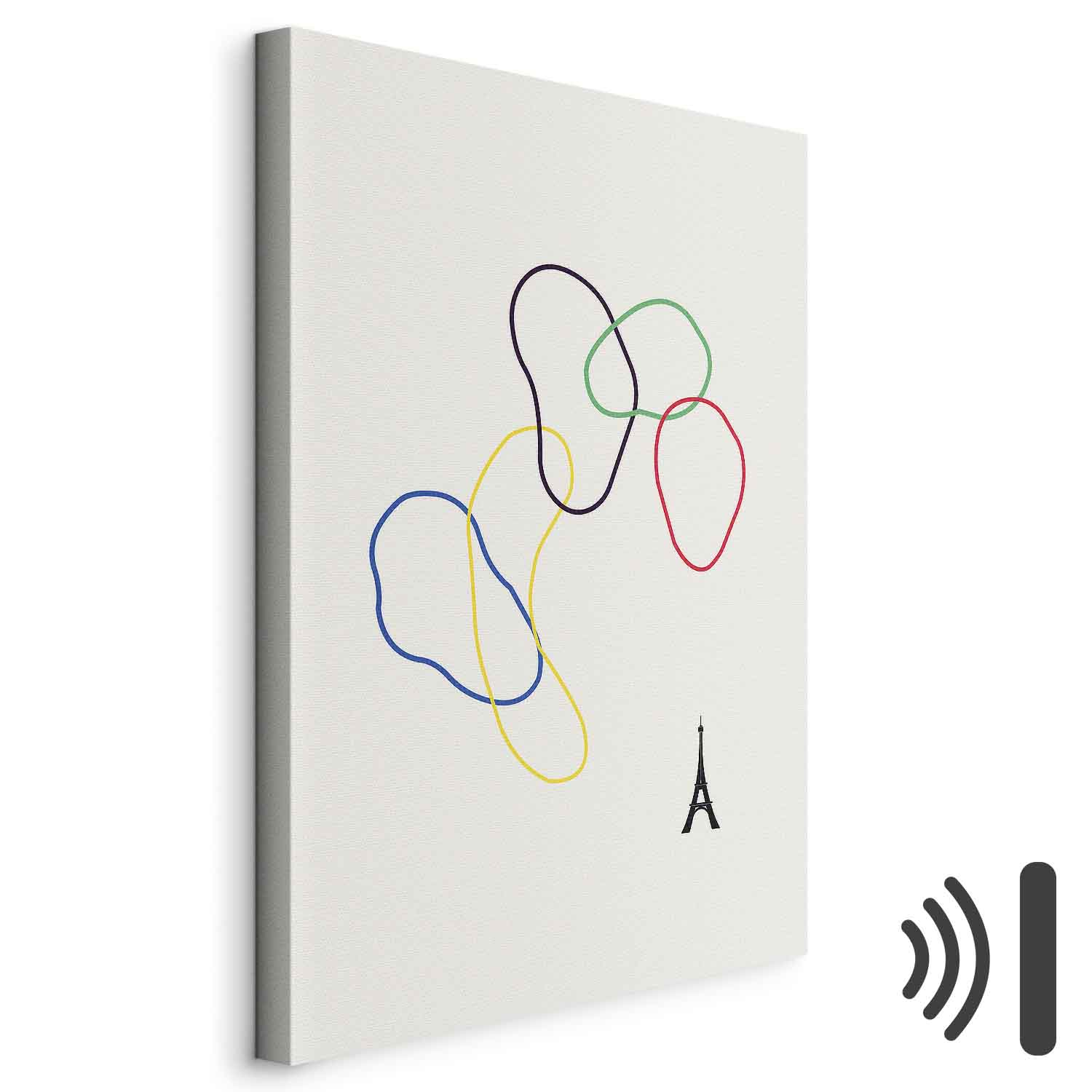 Leinwandbild - Colorful Rings - Digital Graphics - Minimalism