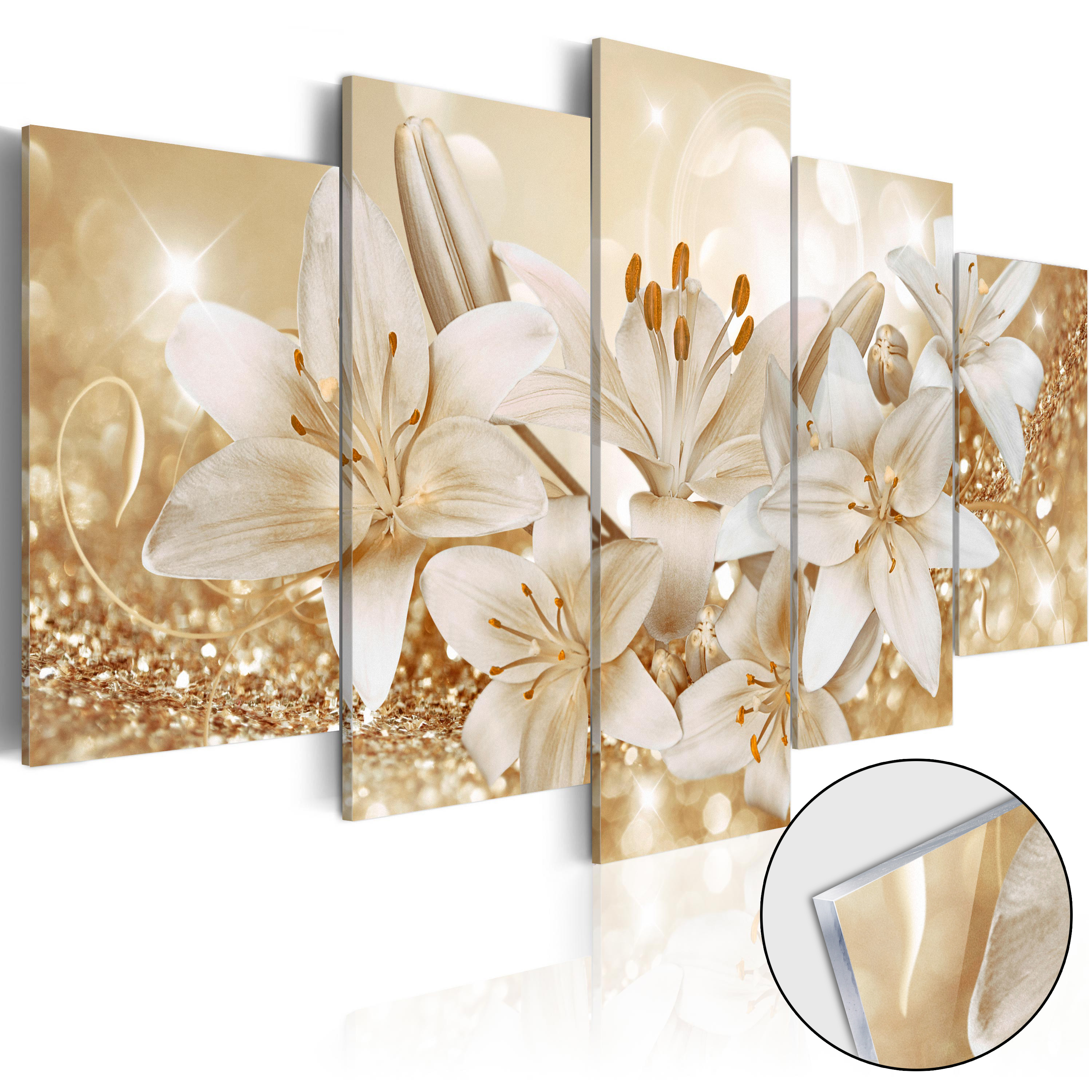 Acrylglasbild - Golden Bouquet