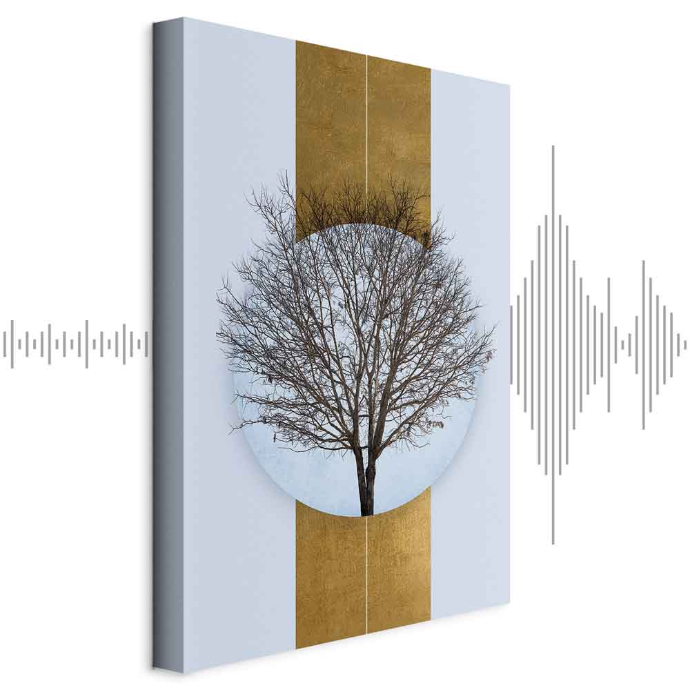 Leinwandbild - Circle of Nature (1-part) - Tree Branches in Round Composition