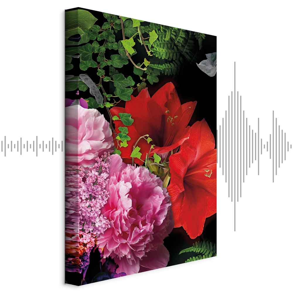 Leinwandbild - Floral Symphony (1 Part) Vertical