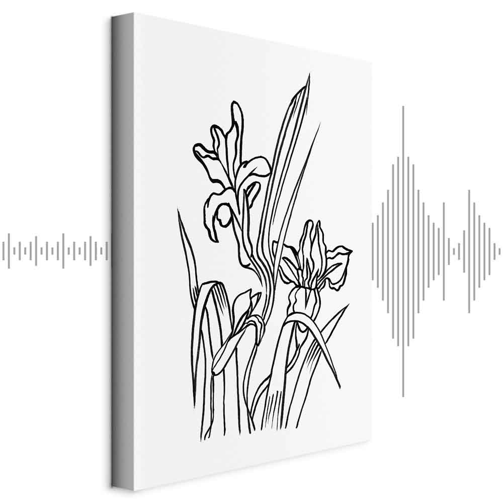 Leinwandbild - Love Irises (1 Part) Vertical