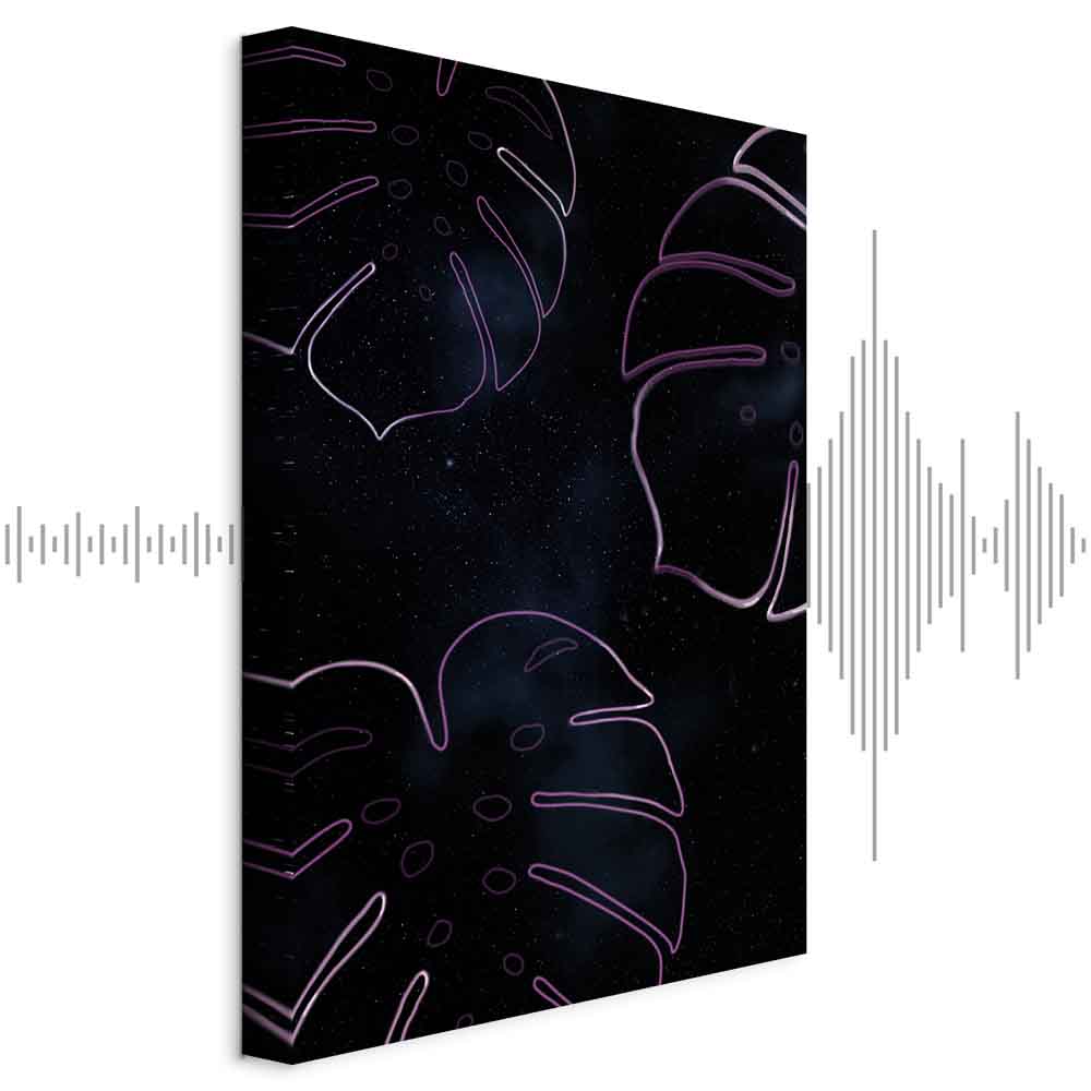 Leinwandbild - Galactic Monstera (1 Part) Vertical