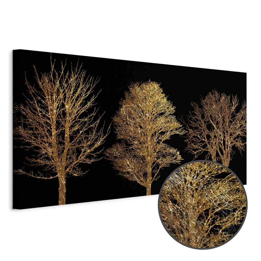 Leinwandbild - Golden Forest (1 Part) Wide