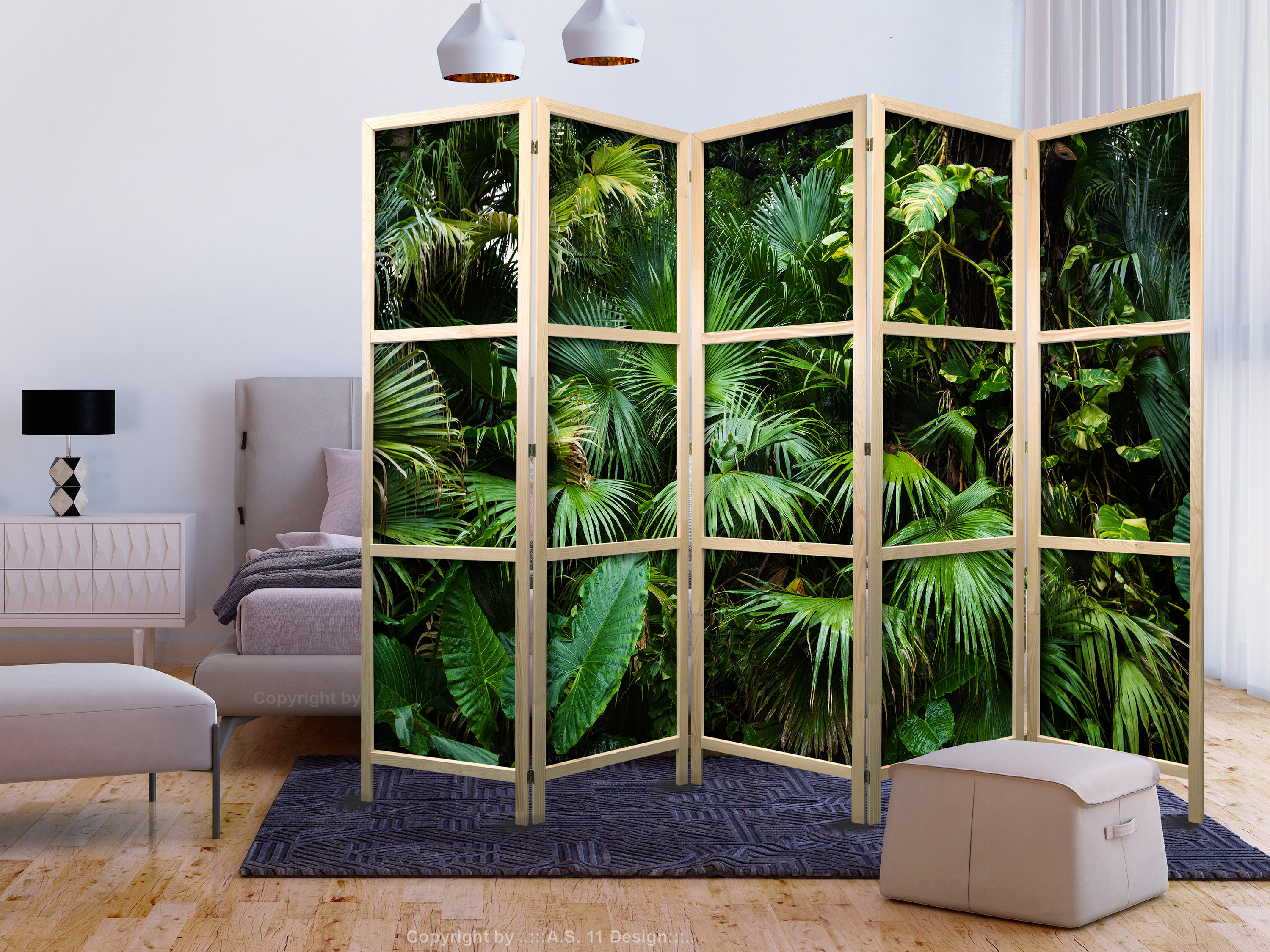 Japanischer Paravent - Sunny Jungle II