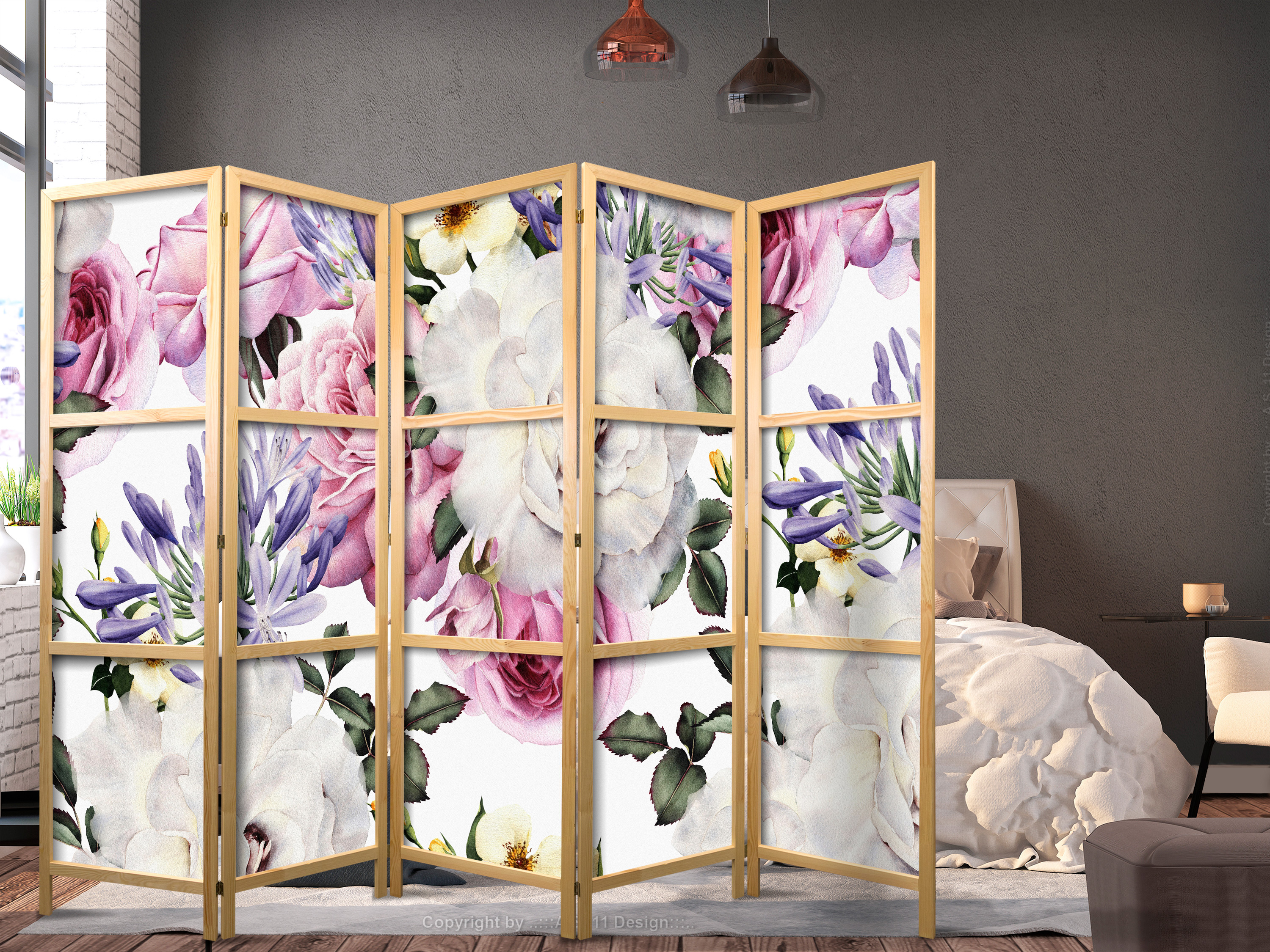 Japanischer Paravent - Floral Glade II