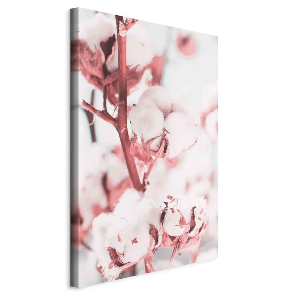 Leinwandbild - Blooming Cotton (1 Part) Vertical