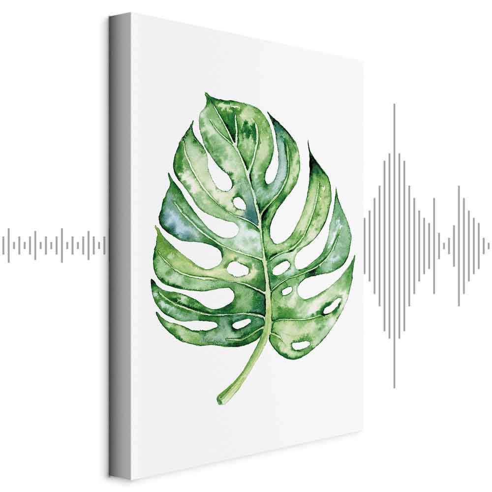Leinwandbild - Watercolor Monstera (1 Part) Vertical