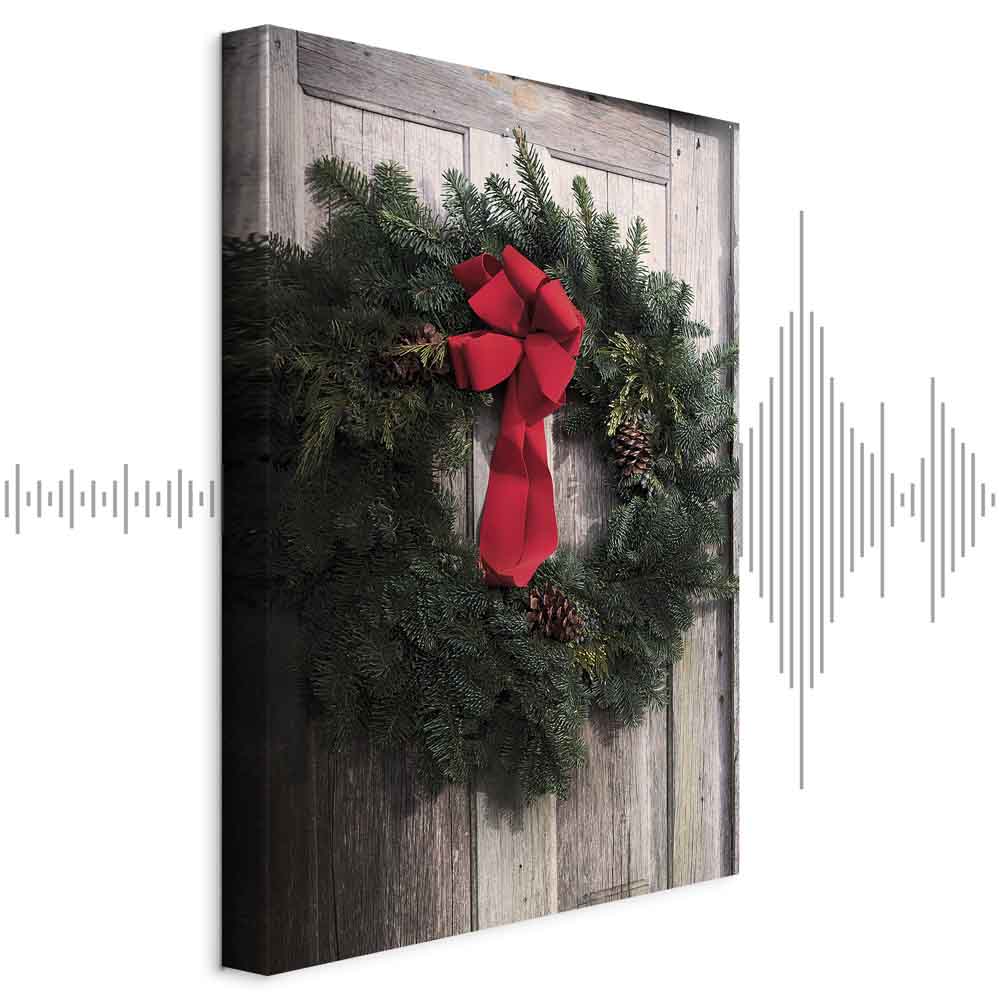 Leinwandbild - Christmas Wreath (1 Part) Vertical