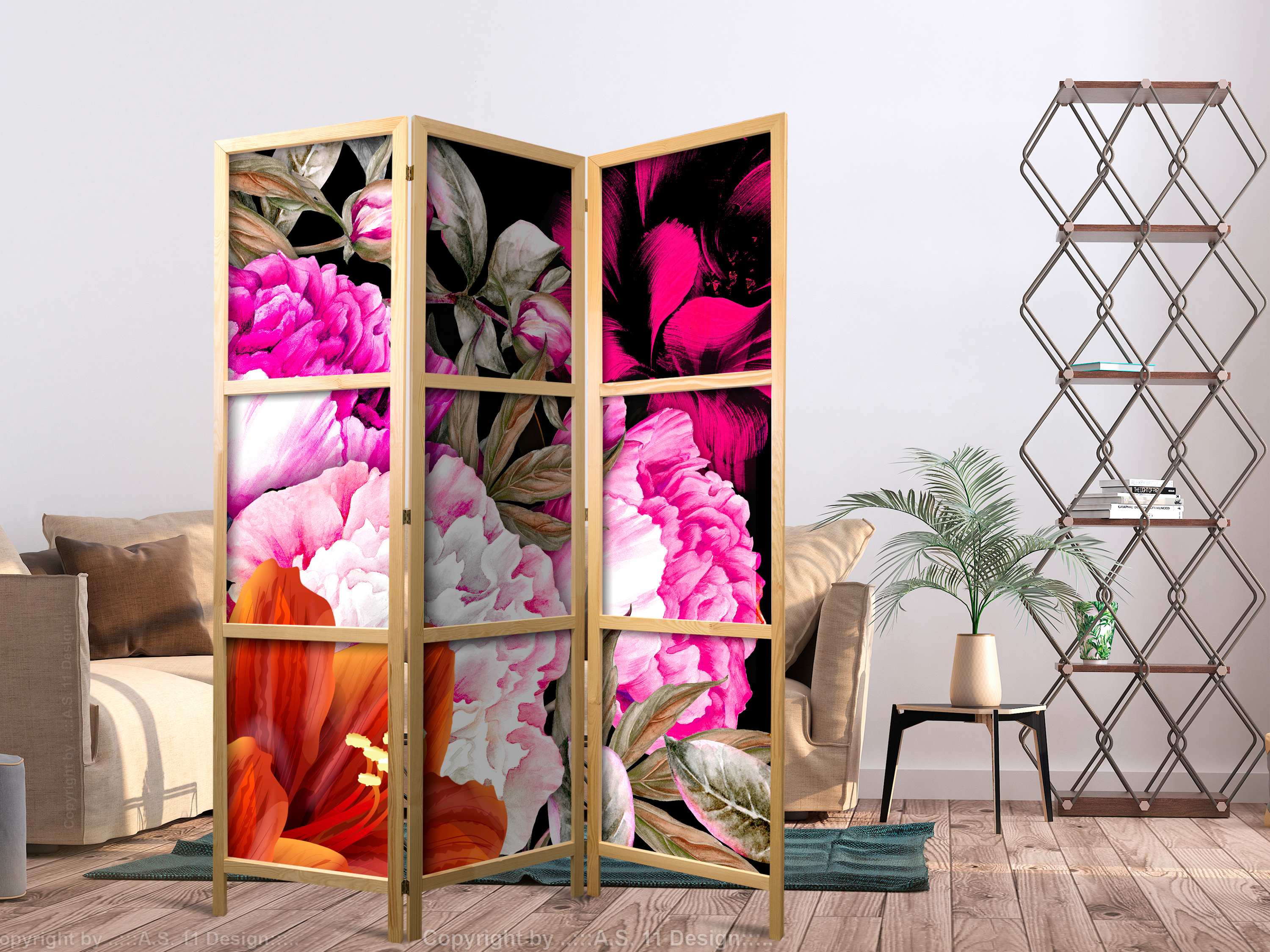 Japanischer Paravent - Floral Abundance I
