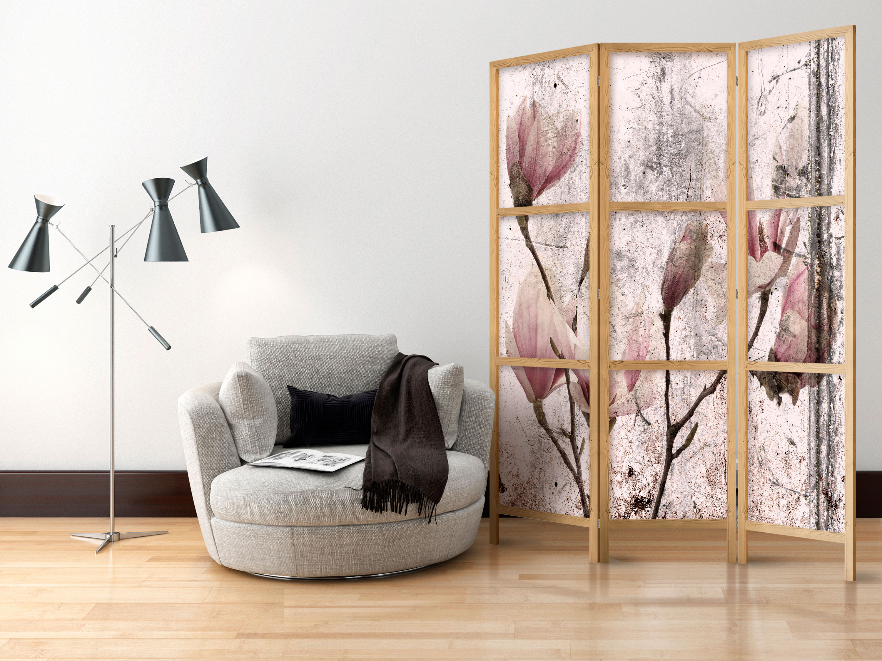 Japanischer Paravent - Vintage Magnolias I