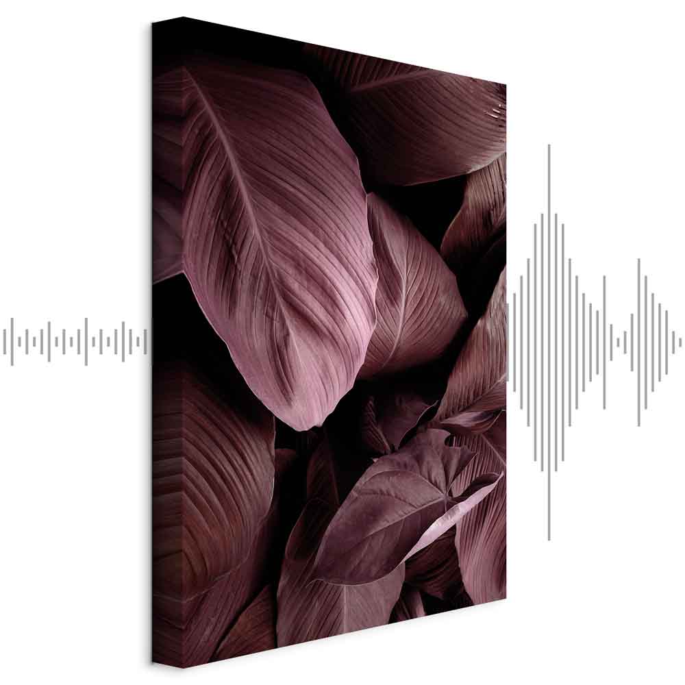 Leinwandbild - Velvet Leaves (1 Part) Vertical