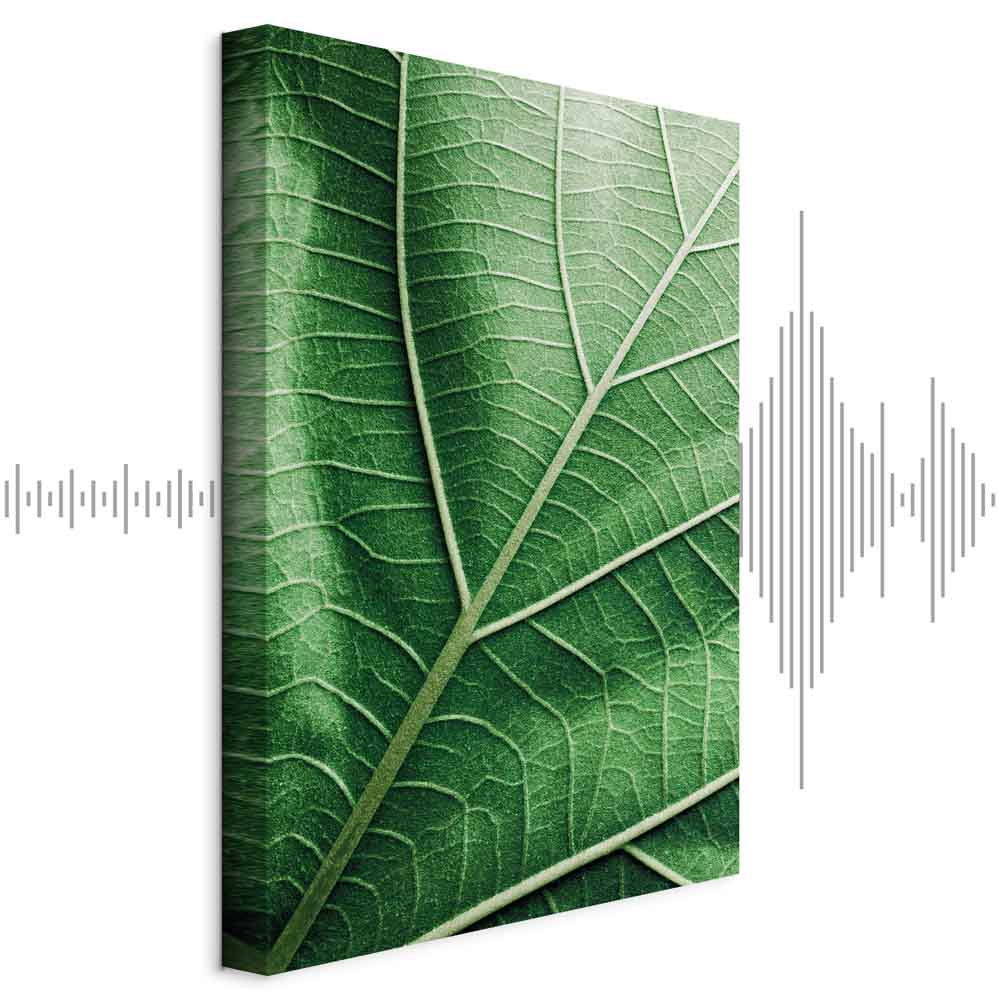 Leinwandbild - Malachite Leaf (1 Part) Vertical