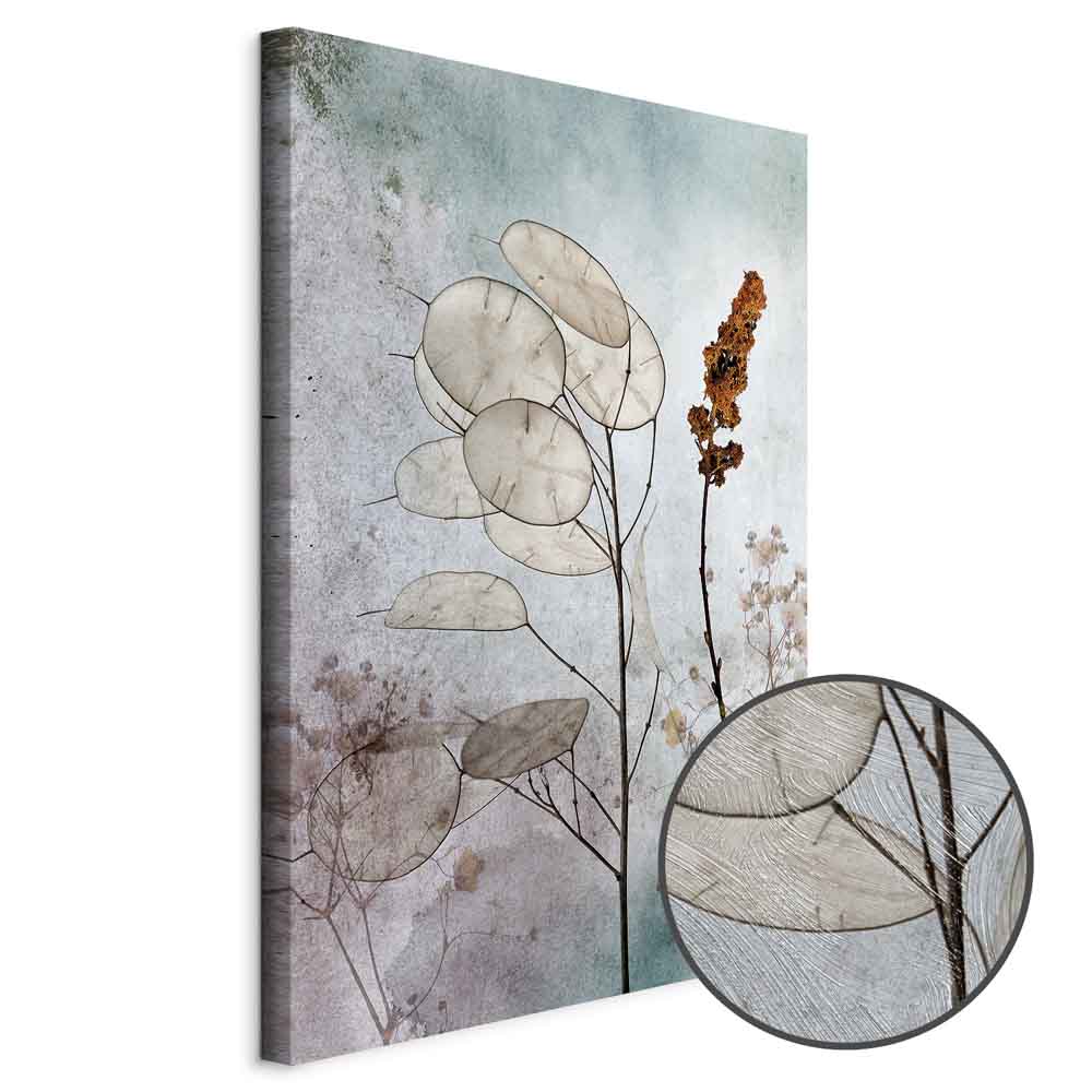 Leinwandbild - Foggy Lunaria (1 Part) Vertical