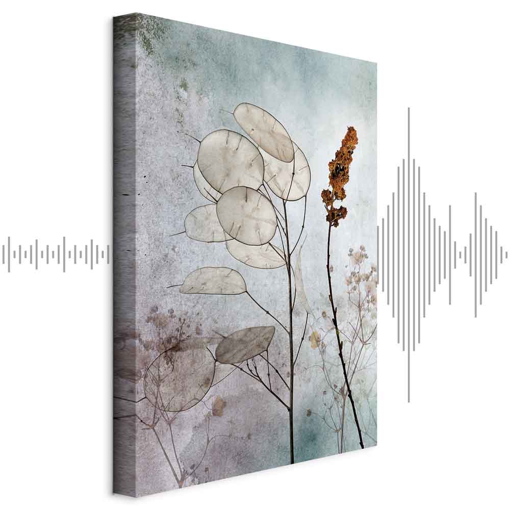 Leinwandbild - Foggy Lunaria (1 Part) Vertical