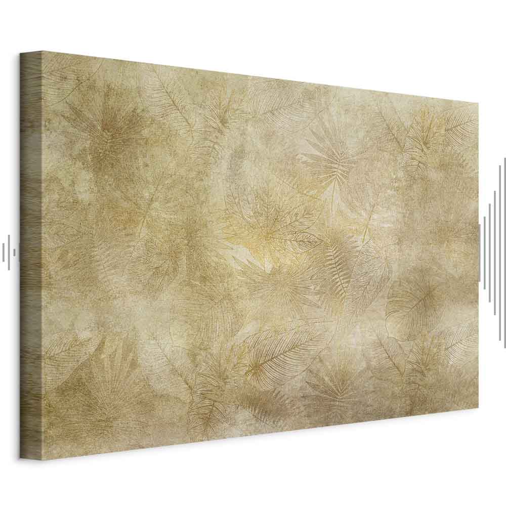 Leinwandbild - Vintage Leaves (1 Part) Wide