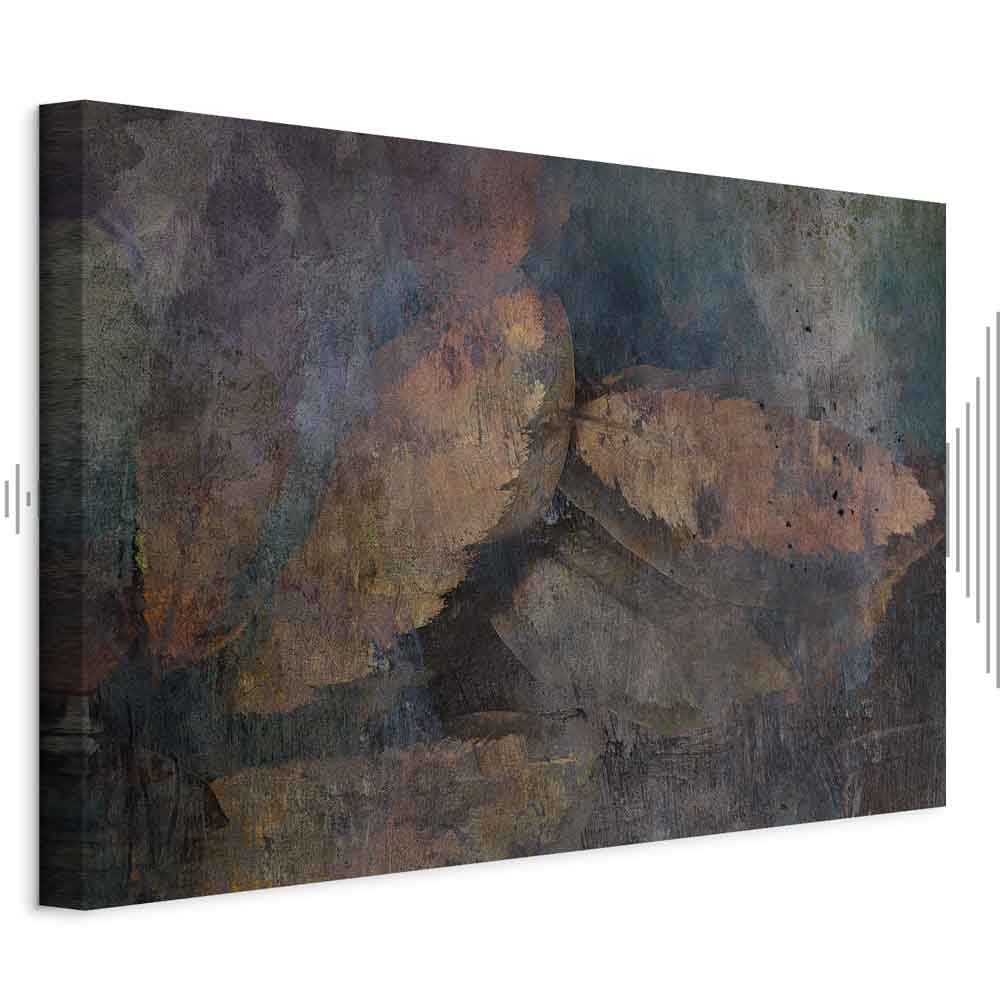 Leinwandbild - Copper Leaves (1 Part) Wide