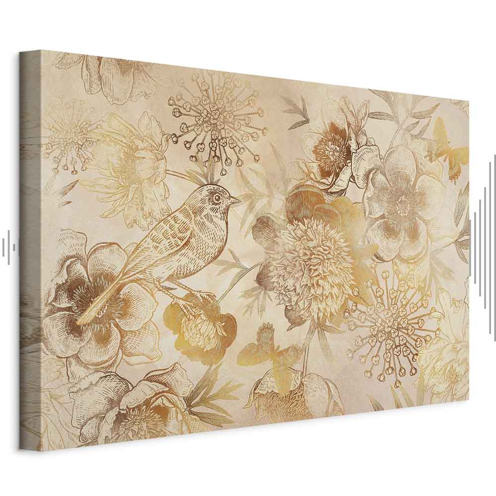 Leinwandbild - Golden Mosaic of Nature (1 Part) Wide