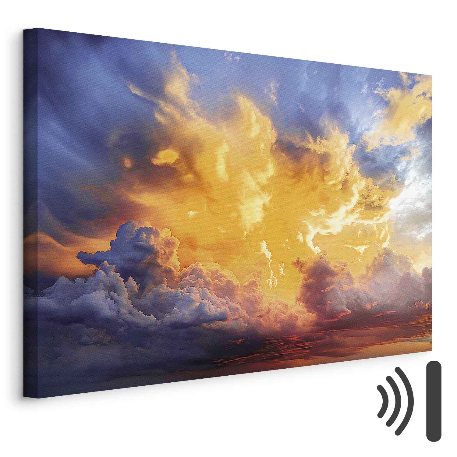 Leinwandbild - Beautiful Sunset - Clouds in Warm Shades