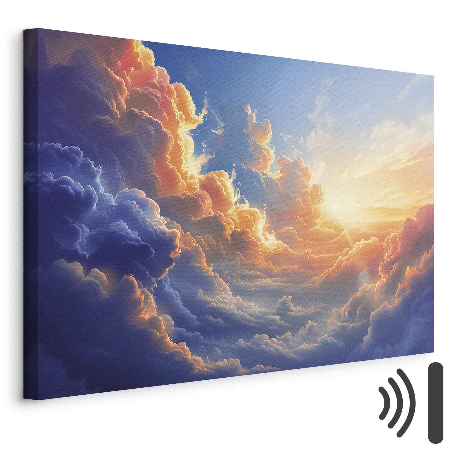 Leinwandbild - Sunset Over a Cloudy Sea: A Wonderful Symphony of Colors