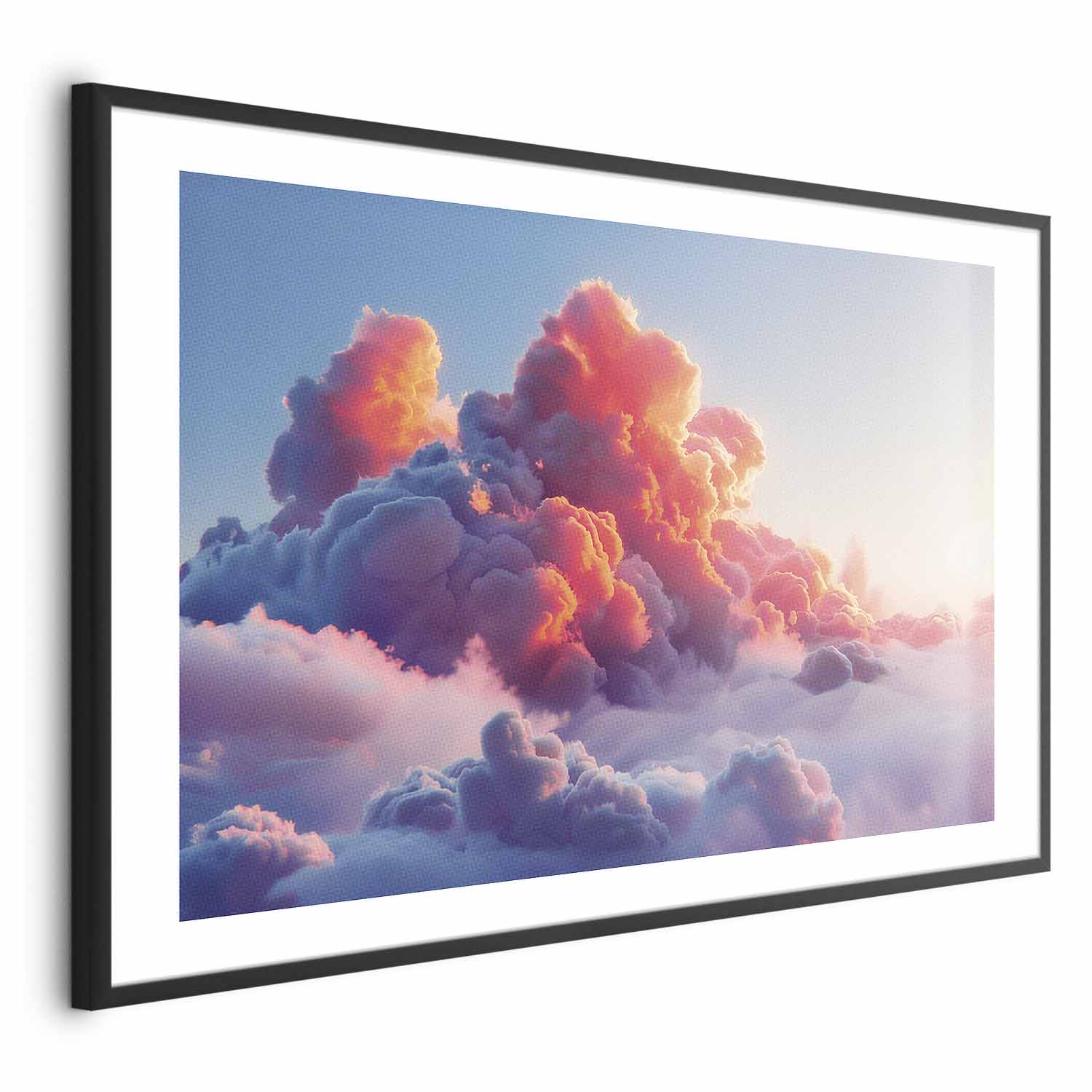 Poster - Dusk Spectacle: Clouds in Shades of Pink and Purple