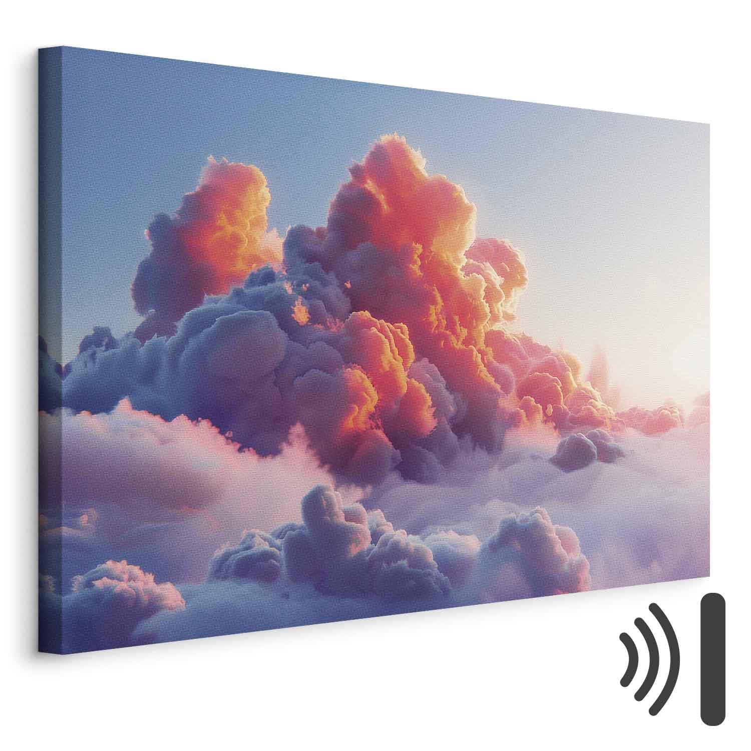 Leinwandbild - Twilight Spectacle: Clouds in Shades of Pink and Violet