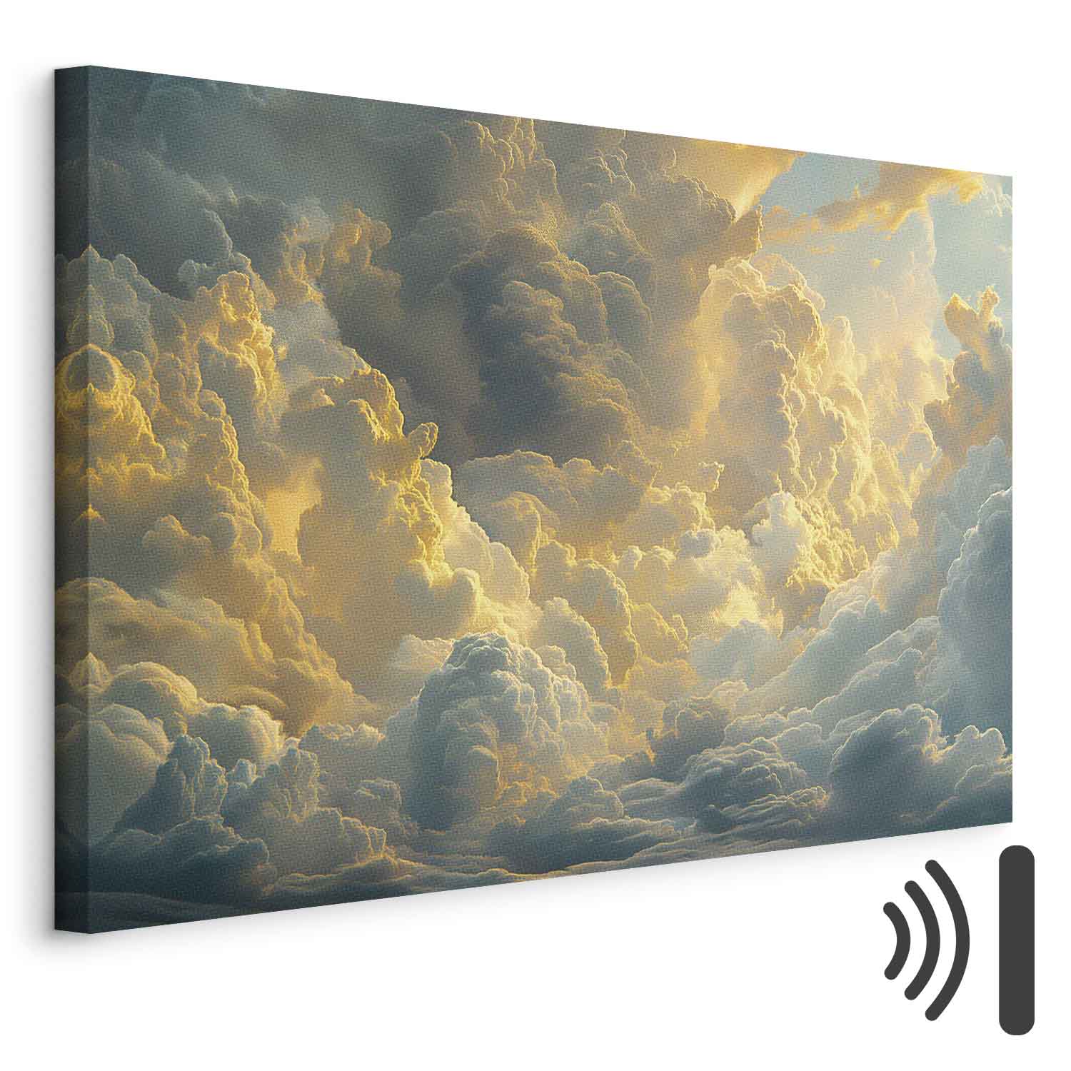 Leinwandbild - Last Breath of the Day: Clouds Illuminated by Evening Glow