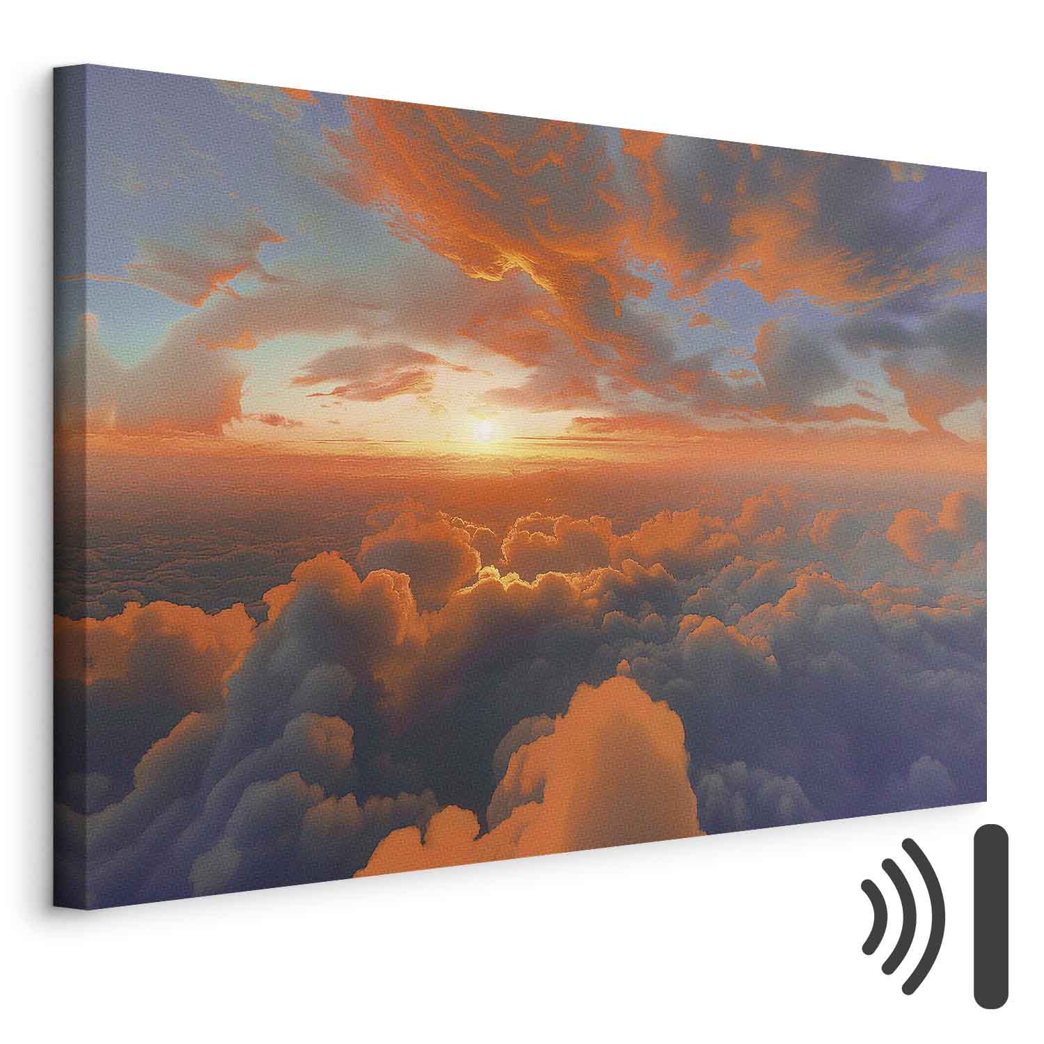 Leinwandbild - When Dawn Tickles the Clouds: A Spectacle of Colors on the Morning Sky