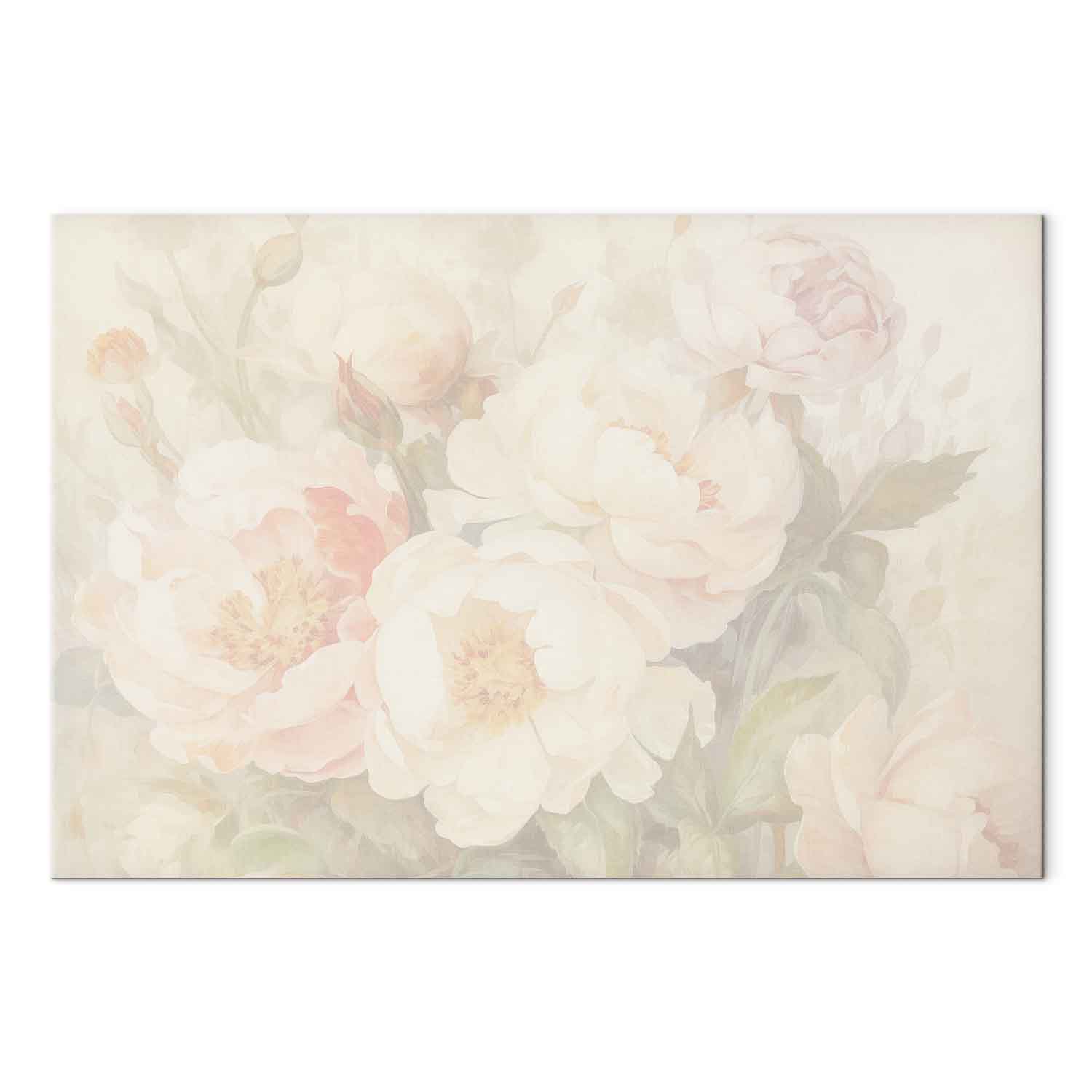 Leinwandbild - Peonies in the mist